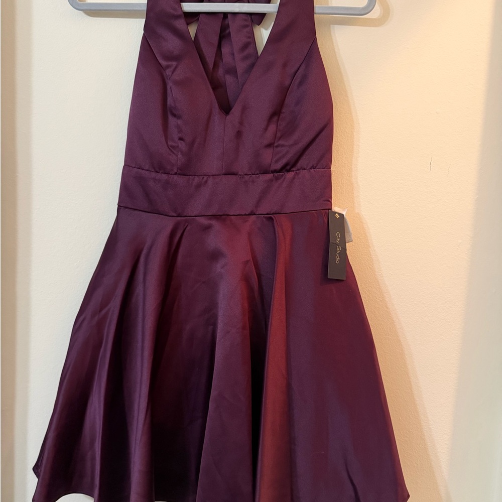 Purple Halter Dress